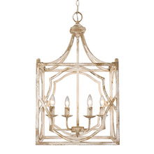  0885-4P AI - Laurent 4-Light Pendant in Antique Ivory